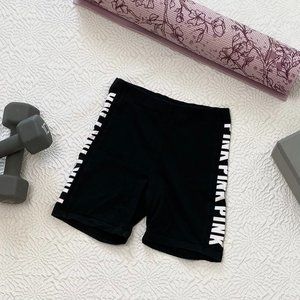 PINK Victoria Secret Black Yoga Biker Shorts | Size M
